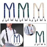 Maxbell Button End Suspenders Tuxedo Adjustable Straps Elastic Suspenders for Shorts