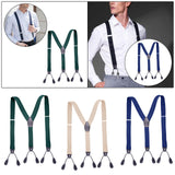 Maxbell Button End Suspenders Tuxedo Adjustable Straps Elastic Suspenders for Shorts