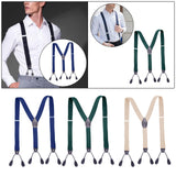 Maxbell Button End Suspenders Tuxedo Adjustable Straps Elastic Suspenders for Shorts