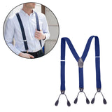 Maxbell Button End Suspenders Tuxedo Adjustable Straps Elastic Suspenders for Shorts