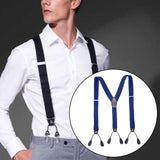 Maxbell Button End Suspenders Tuxedo Adjustable Straps Elastic Suspenders for Shorts