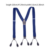 Maxbell Button End Suspenders Tuxedo Adjustable Straps Elastic Suspenders for Shorts