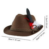 Maxbell Fedora Hat for Men Headwear Dress Decor Jazz Hat for Cocktail Party Dress up