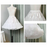 Maxbell Women Petticoat Skirt Short Tutu Slips for Graduation Fancy Dress White