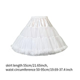 Maxbell Women Petticoat Skirt Short Tutu Slips for Graduation Fancy Dress White