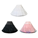 Maxbell Women Petticoat Skirt Short Tutu Slips for Graduation Fancy Dress White