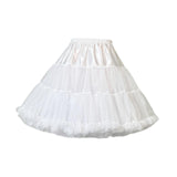 Maxbell Women Petticoat Skirt Short Tutu Slips for Graduation Fancy Dress White