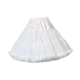Maxbell Women Petticoat Skirt Short Tutu Slips for Graduation Fancy Dress White