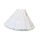 Maxbell Women Petticoat Skirt Short Tutu Slips for Graduation Fancy Dress White