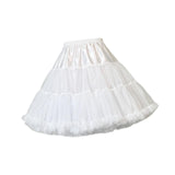 Maxbell Women Petticoat Skirt Short Tutu Slips for Graduation Fancy Dress White