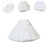 Maxbell Women Petticoat Skirt Short Tutu Slips for Graduation Fancy Dress White