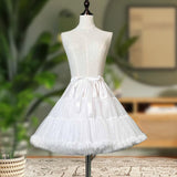 Maxbell Women Petticoat Skirt Short Tutu Slips for Graduation Fancy Dress White