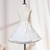 Maxbell Women Petticoat Skirt Short Tutu Slips for Graduation Fancy Dress White