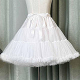 Maxbell Women Petticoat Skirt Short Tutu Slips for Graduation Fancy Dress White