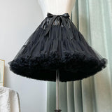 Maxbell Women Petticoat Skirt Short Tutu Slips for Graduation Fancy Dress Black