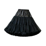 Maxbell Women Petticoat Skirt Short Tutu Slips for Graduation Fancy Dress Black