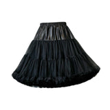 Maxbell Women Petticoat Skirt Short Tutu Slips for Graduation Fancy Dress Black