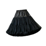 Maxbell Women Petticoat Skirt Short Tutu Slips for Graduation Fancy Dress Black