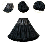 Maxbell Women Petticoat Skirt Short Tutu Slips for Graduation Fancy Dress Black