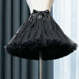 Maxbell Women Petticoat Skirt Short Tutu Slips for Graduation Fancy Dress Black