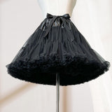 Maxbell Women Petticoat Skirt Short Tutu Slips for Graduation Fancy Dress Black