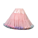 Maxbell Women Petticoat Skirt Short Tutu Slips for Graduation Fancy Dress Pink