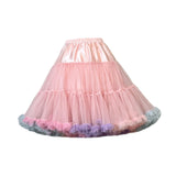 Maxbell Women Petticoat Skirt Short Tutu Slips for Graduation Fancy Dress Pink