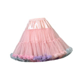 Maxbell Women Petticoat Skirt Short Tutu Slips for Graduation Fancy Dress Pink