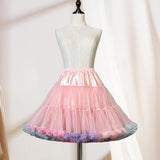 Maxbell Women Petticoat Skirt Short Tutu Slips for Graduation Fancy Dress Pink