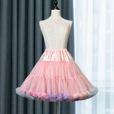 Maxbell Women Petticoat Skirt Short Tutu Slips for Graduation Fancy Dress Pink