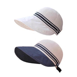 Maxbell Ponytail Sun Hat Wide Brim Sun Protection Headwear for Fishing Hiking Riding White