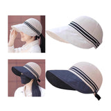 Maxbell Ponytail Sun Hat Wide Brim Sun Protection Headwear for Fishing Hiking Riding White