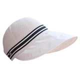 Maxbell Ponytail Sun Hat Wide Brim Sun Protection Headwear for Fishing Hiking Riding White