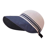 Maxbell Ponytail Sun Hat Wide Brim Sun Protection Headwear for Fishing Hiking Riding Khaki