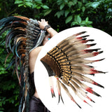 Maxbell Chief Indian Feather Headdress Novelty for Celebrations Stage Show Halloween