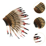 Maxbell Chief Indian Feather Headdress Novelty for Celebrations Stage Show Halloween