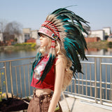 Maxbell Feather Headdress Decoration Indian Headdress for Party Festival Fancy Dress
