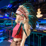 Maxbell Feather Headdress Decoration Indian Headdress for Party Festival Fancy Dress