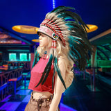 Maxbell Feather Headdress Decoration Indian Headdress for Party Festival Fancy Dress