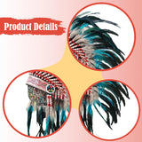 Maxbell Feather Headdress Decoration Indian Headdress for Party Festival Fancy Dress