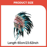 Maxbell Feather Headdress Decoration Indian Headdress for Party Festival Fancy Dress