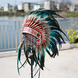 Maxbell Feather Headdress Decoration Indian Headdress for Party Festival Fancy Dress