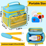 Maxbell Portable Travel Story Bag Cartoon with 12 Storybook Pockets for Audio Player