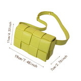 Maxbell Mini Woven Crossbody Bag Fashion Handbag with Adjustable Belt Shoulder Purse