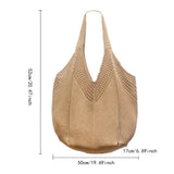 Maxbell Beach Tote Bag Knitted Portable Female for Women for Outdoor Mother Day Work
