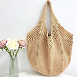 Maxbell Beach Tote Bag Knitted Portable Female for Women for Outdoor Mother Day Work
