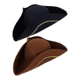 Maxbell Pirate Hat Gift for Adults, Men Women for Halloween Fancy Dress Role Playing Black