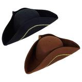 Maxbell Pirate Hat Gift for Adults, Men Women for Halloween Fancy Dress Role Playing Black