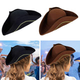 Maxbell Pirate Hat Gift for Adults, Men Women for Halloween Fancy Dress Role Playing Black