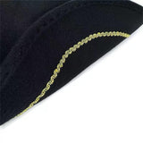 Maxbell Pirate Hat Gift for Adults, Men Women for Halloween Fancy Dress Role Playing Black